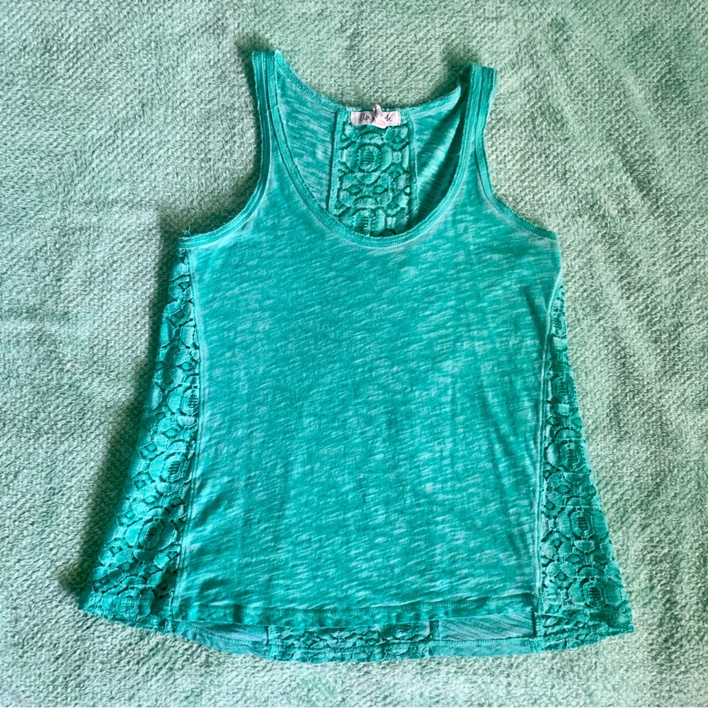 Aeropostale Lace Tank Top XS light blue